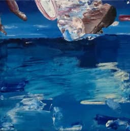 Sea painting in blue