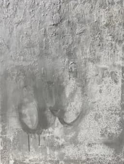 Silver on silver abstract painting